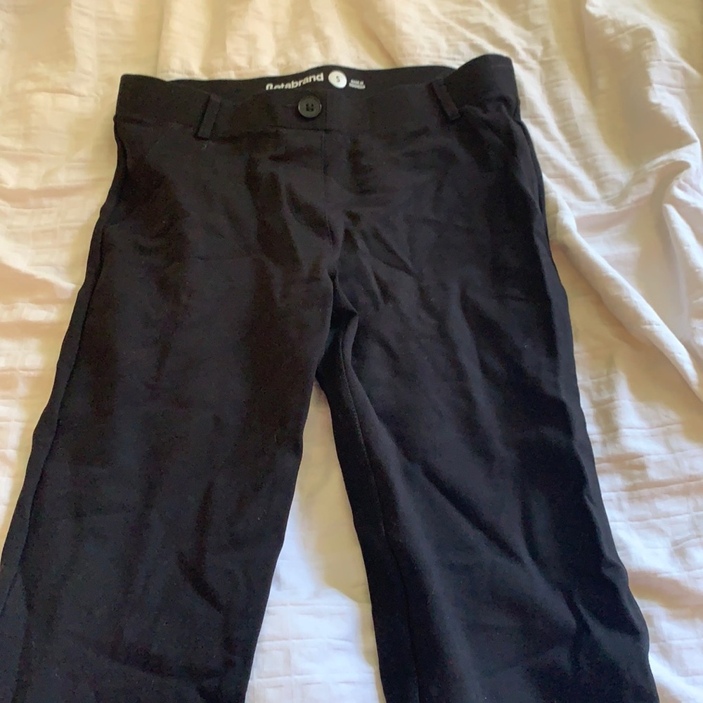 Black slack pants. Stretchy material